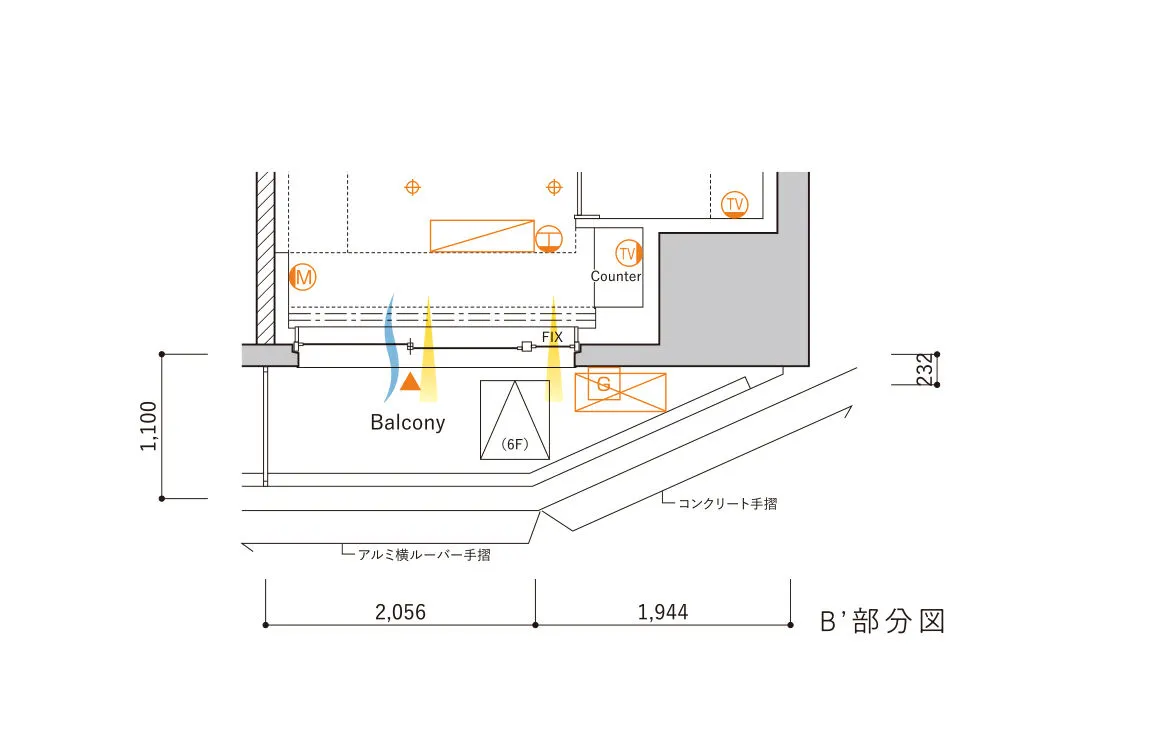 B Typeの間取り図